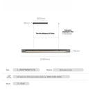 Axyaa Modern Black Linear Glass Chandelier for Dining Room and Kitchen Island