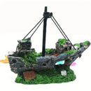 Axyaa Pirate Ship Resin Decoration for Aquarium Fish Tank Landscaping