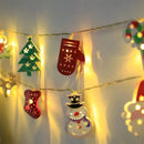 Axyaa Fairy Lights Garland Fawn Gloves Bell Iron Lamp - Battery-operated Decor for Living Room & Garden