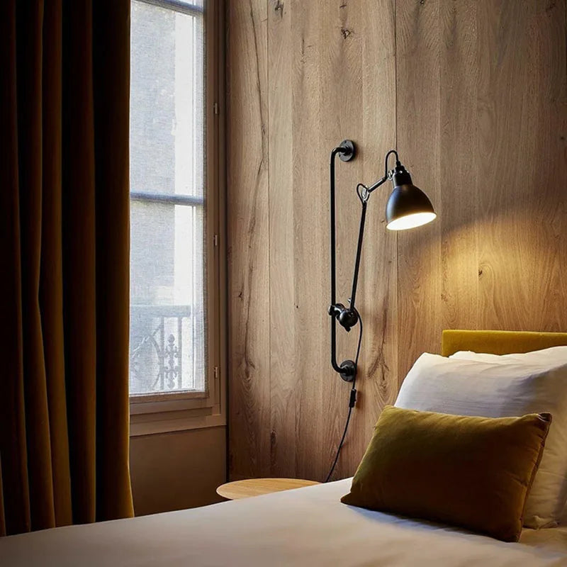 Axyaa Rotatable Wall Lamp for Bedroom Reading Parlor Sconce - Black/Yellow/Orange
