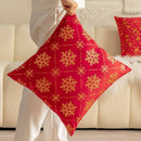 Axyaa Christmas Red Sofa Pillowcase Set