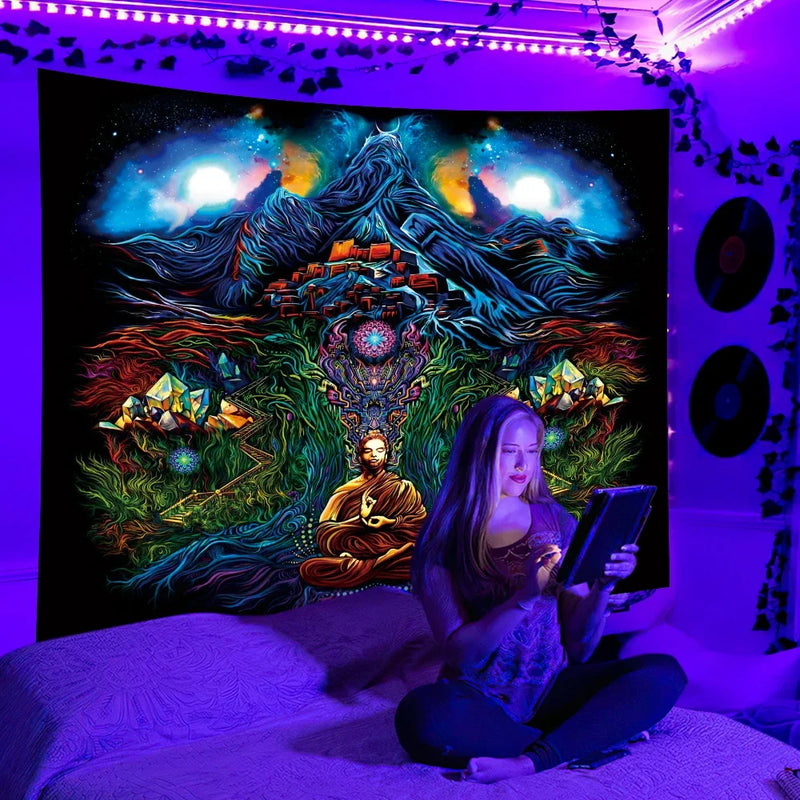 Axyaa Psychedelic Space Tapestry Wall Hanging for Bedroom and Dorm Decor