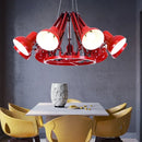 Axyaa Vintage Spider Chandelier Industrial Metal Hanging Lamp