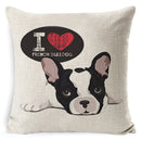 Dog Breed Cotton Linen Cushion Cover Set by Axyaa: Bull Terrier to Chihuahua & More