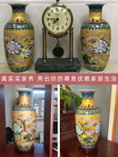 Axyaa Golden Jingdezhen Chinese Enamel Vase Decorations, Home Decor, Living Room, Antique Rack