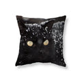 Axyaa Black Cat Cushion Cover for Sofa, Car, Office, Game Chair - Cute & Funny