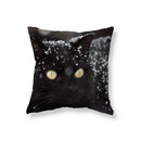Axyaa Black Cat Cushion Cover for Sofa, Car, Office, Game Chair - Cute & Funny