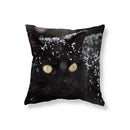 Axyaa Black Cat Cushion Cover for Sofa, Car, Office, Game Chair, or Home