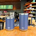 Axyaa Stainless Steel Coffee Mug with Handle & Lid, Insulated Water Cup