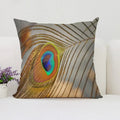 Axyaa Peacock Feathers Cushion Cover Set for Bed and Sofa