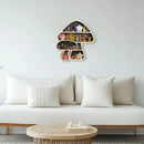 Axyaa Wooden Mushroom Wall Hanging Decoration and Storage Shelf