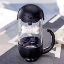 Axyaa Tea Infuser Cup Set - Cat Monkey Tea Strainer Mug with Teapot and Tea Filter