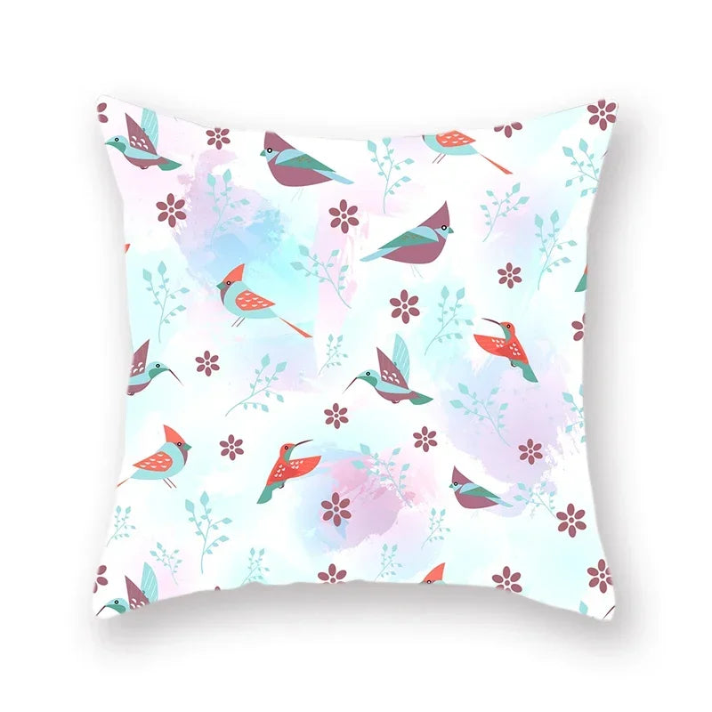 Axyaa Small Flower Pattern Polyester Throw Pillow Cover - 45x45cm