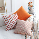 Axyaa Orange Houndstooth Sofa Cushion Cover - Ultra Soft Nordic Style Throw Pillow Cover