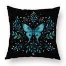 Axyaa Psychedelic Moon Butterfly Pillow Covers for Bedroom and Living Room 45x45cm