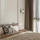 Axyaa Stainless Steel Square Wall Lamp for Bedroom & Studio