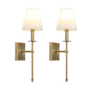Axyaa Flared White Textile Shade Wall Lamp: Elegant Nordic Design for Living Rooms & Bedrooms