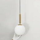 Axya Gold Glass Ball Pendant Lamp - Luxurious Hanging Lights for Dining Room & Bedroom