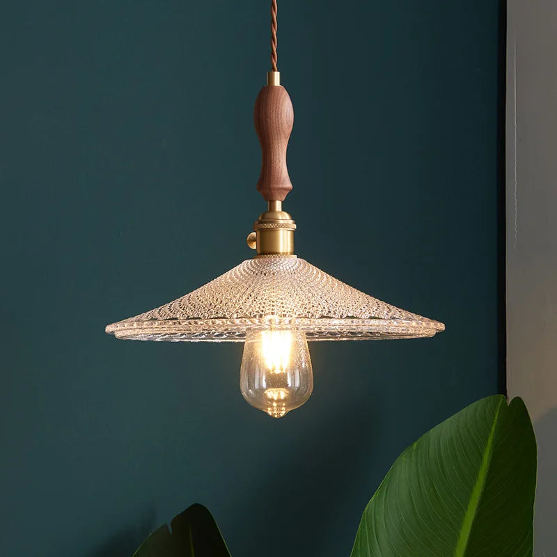 Axyaa Copper Glass LED Pendant Light - Nordic Style for Bedroom, Kitchen, Bar, Stairway
