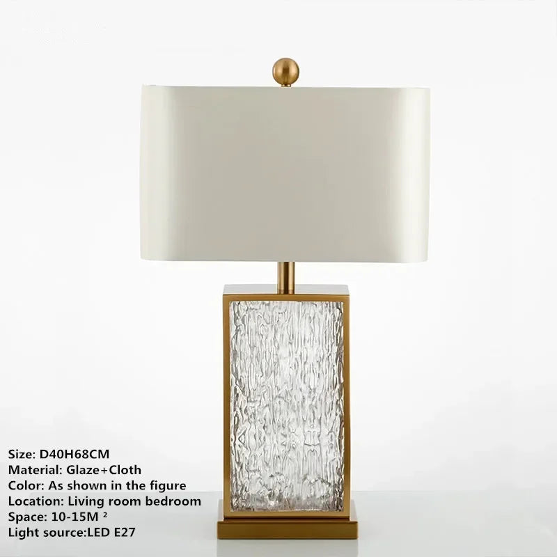 Axyaa Nordic Modern Glaze Table Lamp for Living Room, Bedroom, Hotel - LED Desk Light