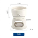 Axyaa Ceramic Chocolate Chafing Dish with Fork - Melting Mug Set