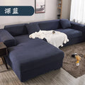 Axyaa Thick Elastic Polar Fleece Sofa Cover for 1/2/3/4 Seater L-shaped Corner Sofa