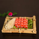 Axya Bamboo Square Plate Tray for Restaurant, Buffet, and Hot Pot