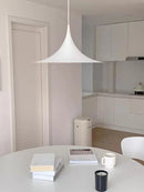 Axyaa Trumpet LED Chandelier: Minimalist Luxury Saucer Shape for Restaurant, Bar & Study
