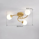 Axyaa Glass Ball LED Chandelier for Home Decor Lighting in Living Room and Bedroom