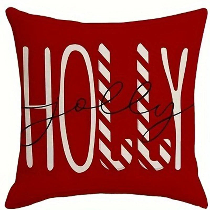 Axyaa Merry Christmas Pillow Cover for Festive Home Decor