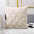 Axyaa Soft Fluffy Geometric Pattern Cushion Cover 45x45cm Home Décor Sofa Living Room