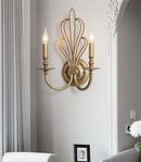 Axyaa Metal Crystal Wall Lamp: Vintage Iron Candle Sconce for Home Lighting