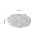 Axyaa Irregular Shape Glass Dinner Plates for Pasta, Steak, Sushi, and More