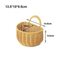 Axyaa Rattan Fruit Plate: Retro Woven Multipurpose Basket for Snacks, Candy & Sundry Storage