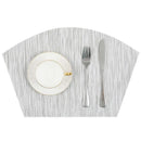 Axyaa Wedge PVC Placemats Set Burgundy Red Wipe Clean Heat-Resistant Table Mats
