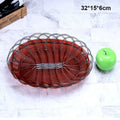 Axyaa Handwoven Fruit Platter: Plastic Imitation Vine, 10 Sizes, Brown Serving Basket