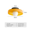 Axyaa Cream LED Ceiling Lamp Single Head Minimalist Nordic Design
