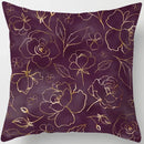 Axyaa Gold Geometric Flow Elements Pillow Case Cover Home Decor Accessories