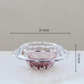 Axyaa Pink Glass Vase Wave Edge Storage Tray Terrarium Hydroponics Home Decor