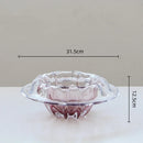 Axyaa Pink Glass Vase Wave Edge Storage Tray Terrarium Hydroponics Home Decor