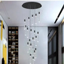 Axyaa LED Crystal Chandelier for Modern Home Living Staircase Hallway Decor