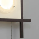 Axyaa LED Wall Lamp Dark Wood Clear Glass Sconce for Bedroom Foyer Stairs