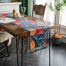 Axyaa Ethnic Tassel Jacquard Table Runner for Home Party Decor