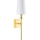 Axya Industrial Bathroom Mirror Wall Lamp White Textile Shade