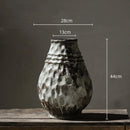 Axyaa Coarse Pottery Porcelain Vase Chinese Retro Floral Arrangement Home Decor