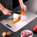 Axyaa Double Sided Stainless Steel Panel Chopping Board - Thick Kitchen Cutting Block