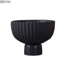 Axyaa Black & White Ceramic Vase: Modern Table Decor for Flowers, Plants, and Aesthetics
