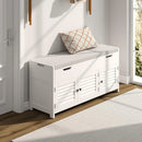 Axyaa Shoe Storage Bench with Lift Top, Cushioned Seat, Adjustable Shelf