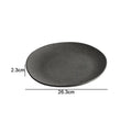 Axyaa Ceramic Shallow Plate for Steak, Dessert, Sushi, Salad, and Snacks