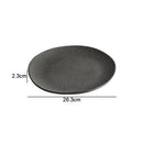 Axyaa Ceramic Shallow Plate for Steak, Dessert, Sushi, Salad, and Snacks
